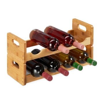 Northix Kompaktno stojalo za vino za 8 steklenic stabilna polica