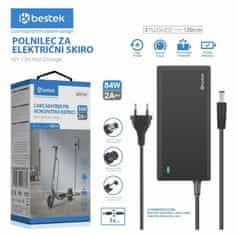 bestek 3V1 Hitri Polnilec za Električni Skiro, Hoverboard in Električno Kolo – 42V / 84W