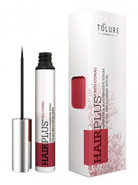 Tolure Cosmetics Veganski serum za trepalnice in obrvi Hairplus Red Coral 3 ml