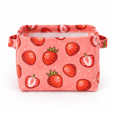 LIVEFY koš za igrače / organizator Strawberry, rdeč