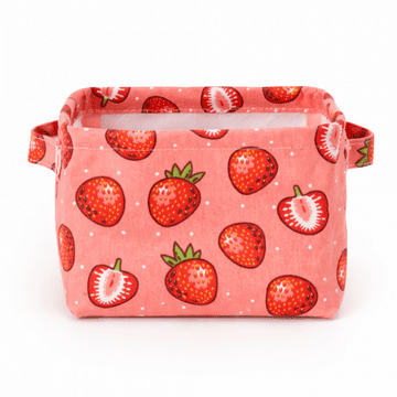 LIVEFY koš za igrače / organizator Strawberry, rdeč