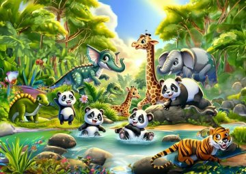 ART PUZZLE Kopalna sestavljanka Panda 50 kosov