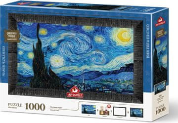 Art puzzle Sestavljanka z okvirjem in lepilom 3v1 Zvezdnata noč 1000 kosov