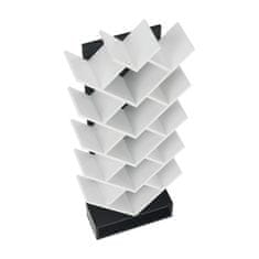 KONDELA Vevey polica - bela/črna