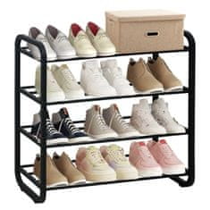 KONDELA Ferrum stojalo za čevlje - črno