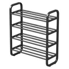 KONDELA Ferrum stojalo za čevlje - črno