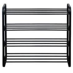 KONDELA Ferrum stojalo za čevlje - črno