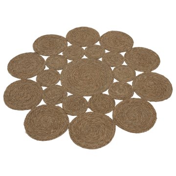 KONDELA Okrogla preproga Taban 120 cm - naravna