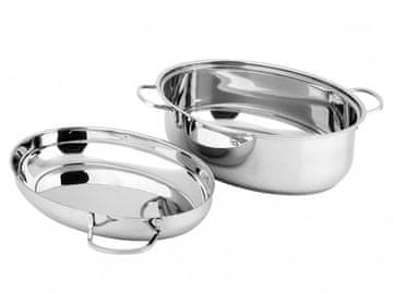 CS Solingen Pekač s pokrovom CS-075224 nerjaveče jeklo TRIER 38 cm