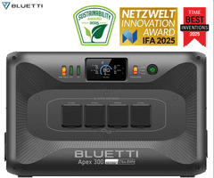 BLUETTI APEX 300 prenosna polnilna postaja, 3840W moč, 2764Wh baterija, črna