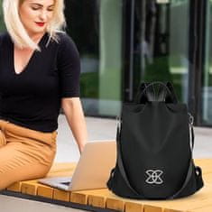 VIVVA® Protikradni nahrbtnik za prenosnik, vodoodbojen Oxford material, skrita zadrga, 39×28×11 cm | ELIPACK Črna