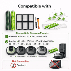 HOME & MARKER® Nadomestni komplet filtrov in krtač za robotski sesalnik Roomba serije E in I | IFRESH