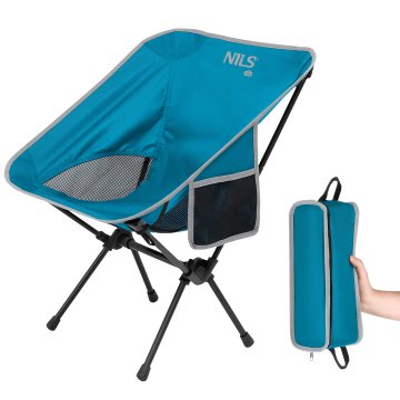 shumee NC3320 NILS CAMP ZLOŽLJIV STOL ULTRALIGHT MODREGA OBLIKE