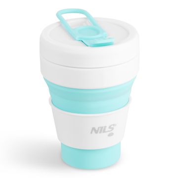 NILS CAMP Zložljivi silikonski lonček NC4103 355 ml mint nils camp