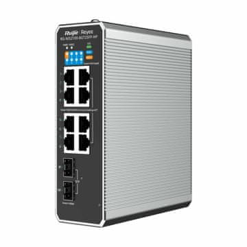 Ruijie Reyee stikalo Giga 8-port PoE+ 2x SFP kovinsko Managed Industrijsko DIN