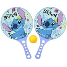 Disney DISNEY Stitch Plastična lopatka za otroke, loparji za igranje na vrtu + gumijasta žoga