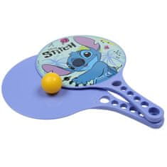 Disney DISNEY Stitch Plastična lopatka za otroke, loparji za igranje na vrtu + gumijasta žoga