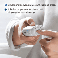 Netscroll Električni ščipalec za nohte z LED osvetlitvijo in infrardečim zaznavanjem za varno urejanje nohtov, ProClip