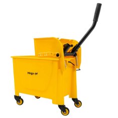 shumee Čistilni voziček z enim vedrom in stiskalnico 20L Mega-M rumene barve N