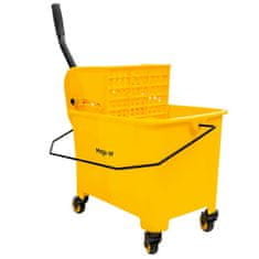 shumee Čistilni voziček z enim vedrom in stiskalnico 20L Mega-M rumene barve N
