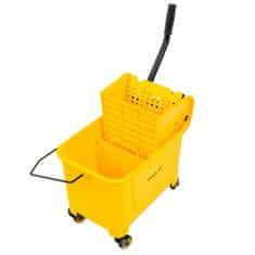 shumee Čistilni voziček z enim vedrom in stiskalnico 20L Mega-M rumene barve N