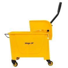 shumee Čistilni voziček z enim vedrom in stiskalnico 20L Mega-M rumene barve N