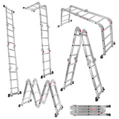 shumee WERKBERG 4x3 večnamenska aluminijasta lestev brez podesta N