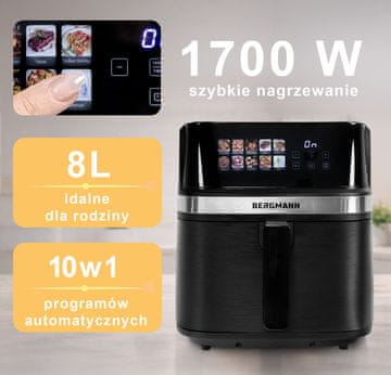 shumee BERGMANN YI cvrtnik za maščobe 1 komora 8l 1700W knjiga N