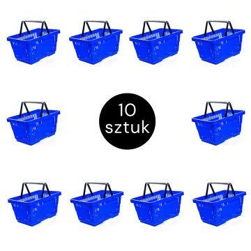 shumee Nakupovalna košara V-22 cm D-30 cm G-43 cm Prostornina 22 l modra (komplet 10 kosov) N