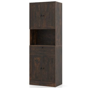 Northio Visoka kopalniška omarica 60x35x171,5 cm z 4 vrati in predalom