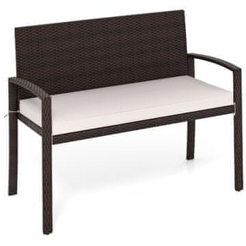 Northio Vrtna klop iz poliratana z blazino, nosilnost 360 kg