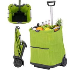 Northix Zložljiv nakupovalni voziček 50 L z nastavljivim ročajem