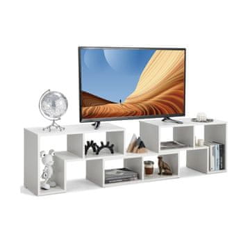 Northix 3 delna TV omarica za TV do 65 palcev modularna bela