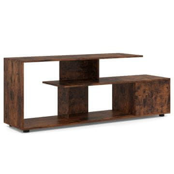 Northix TV stojalo s policami za TV do 55 palcev rjava