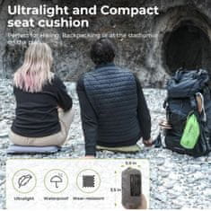 KingCamp Samoapihljiva sedežna blazina ATEPA BUBBLE 5.0 Trail Seat,2pak, Siv
