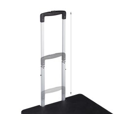 Northix Zložljiv nakupovalni voziček 50 L z nastavljivim ročajem