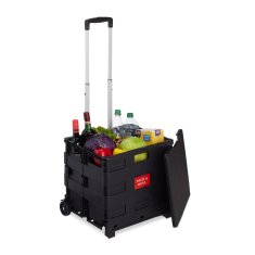 Northix Zložljiv nakupovalni voziček 50 L z nastavljivim ročajem