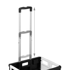 Northix Zložljiv nakupovalni voziček s kolesi in veliko prostornino