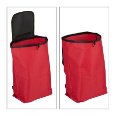 Northix Zložljiv nakupovalni voziček z velikimi kolesi in trpežno torbo