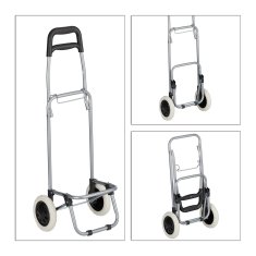 Northix Zložljiv nakupovalni voziček s stabilnimi kolesi in trpežno torbo