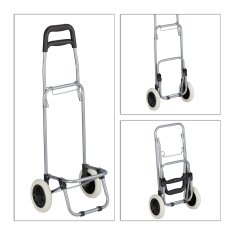 Northix Zložljiv nakupovalni voziček s stabilnimi kolesi in trpežno torbo