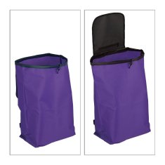 Northix Zložljiv nakupovalni voziček z velikimi kolesi in trpežnim okvirjem