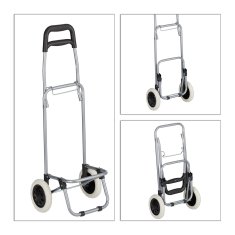 Northix Zložljiv nakupovalni voziček z robustnim okvirjem in kolesi