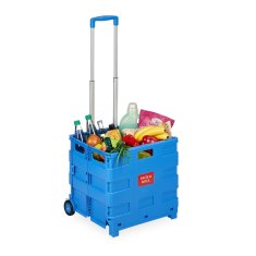 Northix Zložljiv nakupovalni voziček s teleskopskim ročajem nosilnost 35 kg