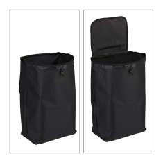 Northix Zložljiv nakupovalni voziček s stabilnimi kolesi in trpežno torbo