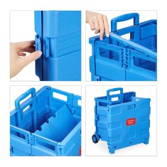 Northix Zložljiv nakupovalni voziček s teleskopskim ročajem nosilnost 35 kg