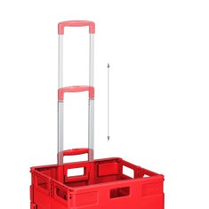 Northix Zložljiv nakupovalni voziček s teleskopskim ročajem nosilnost 35 kg