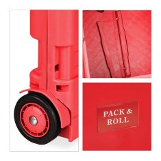 Northix Zložljiv nakupovalni voziček s teleskopskim ročajem nosilnost 35 kg