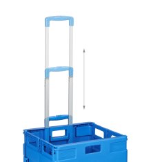 Northix Zložljiv nakupovalni voziček s teleskopskim ročajem nosilnost 35 kg