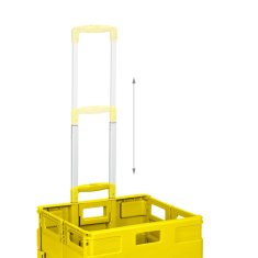 Northix Zložljiv nakupovalni voziček s teleskopskim ročajem nosilnost 35 kg